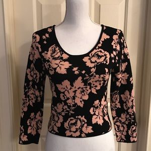 American Rag Cie cropped floral sweater
